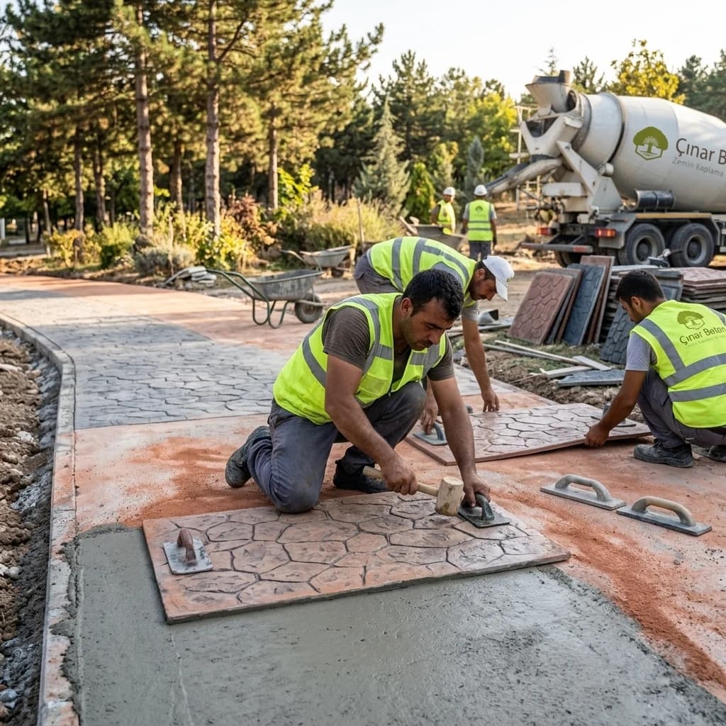 Ankara'da baskı beton işi — Çınar Beton